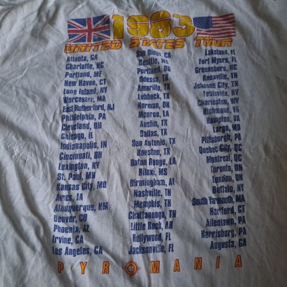 DEF Leppard Shirt Adult Large Black Pyromania Concert USA Tour 80s reprint GTS - Picture 4 of 7